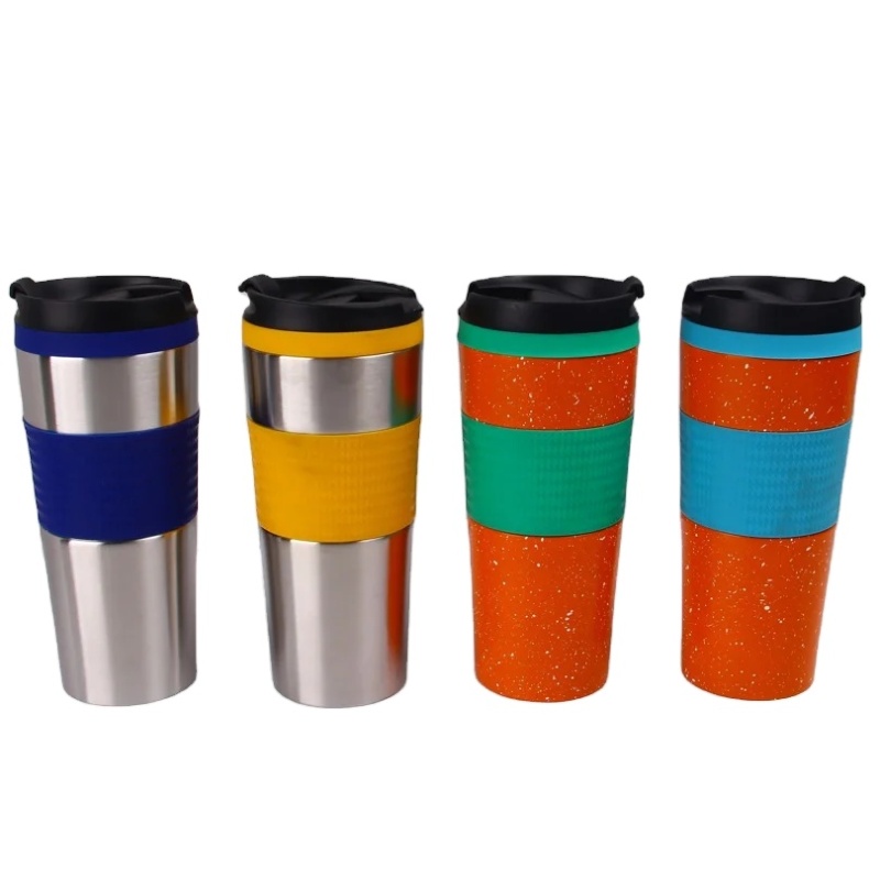 Bpa-free insulated coffee travel mug Double-walled sturdy stainless steel water mug with overflow lid