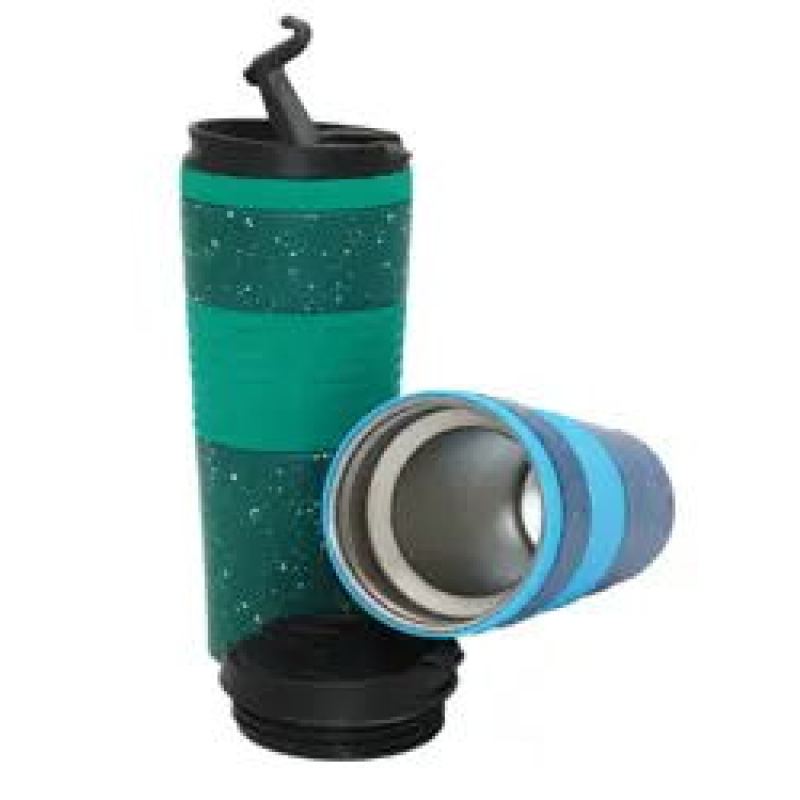 Bpa-free insulated coffee travel mug Double-walled sturdy stainless steel water mug with overflow lid