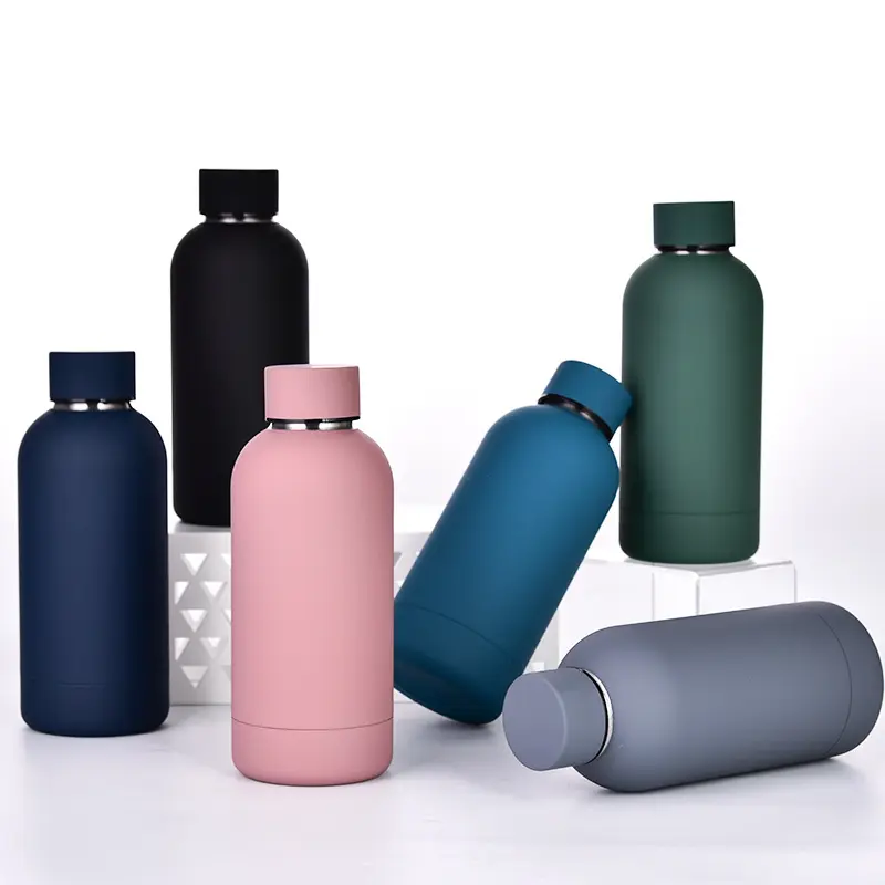 Custom Logo Water Bottle 350ml 500ml 750ml 1000ml Small Mouth Factory Sports Stainless Steel Vacuum Cup Insulated Drink Bottle