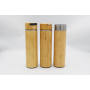 Eco Friendly Stainless Steel Triple Wall Vacuum Flask Insulated With Bamboo sleeve and Lid