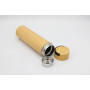 Eco Friendly Stainless Steel Triple Wall Vacuum Flask Insulated With Bamboo sleeve and Lid