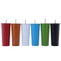 Custom 304 Stainless Steel Vacuum Insulation Outdoor Coffee cup Leisure Tumbler Cup with Straw