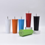 Custom 304 Stainless Steel Vacuum Insulation Outdoor Coffee cup Leisure Tumbler Cup with Straw