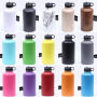 Eco-friendly Stainless Steel Wide Mouth Vacuum Flasks Insulated Thermos For Outdoor With Multiple Lids Sport Water Bottle