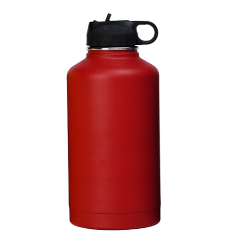 Eco-friendly Stainless Steel Wide Mouth Vacuum Flasks Insulated Thermos For Outdoor With Multiple Lids Sport Water Bottle