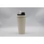600ml Stainless Steel Double Wall Vacuum Flask Insulated Protein Shaker With Metal Ball For GYM