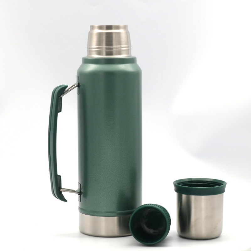 Eco-friendly Stainless Steel Double Wall Insulated Vacuum Canteen Bottle For Hiking Water Bottle Termos