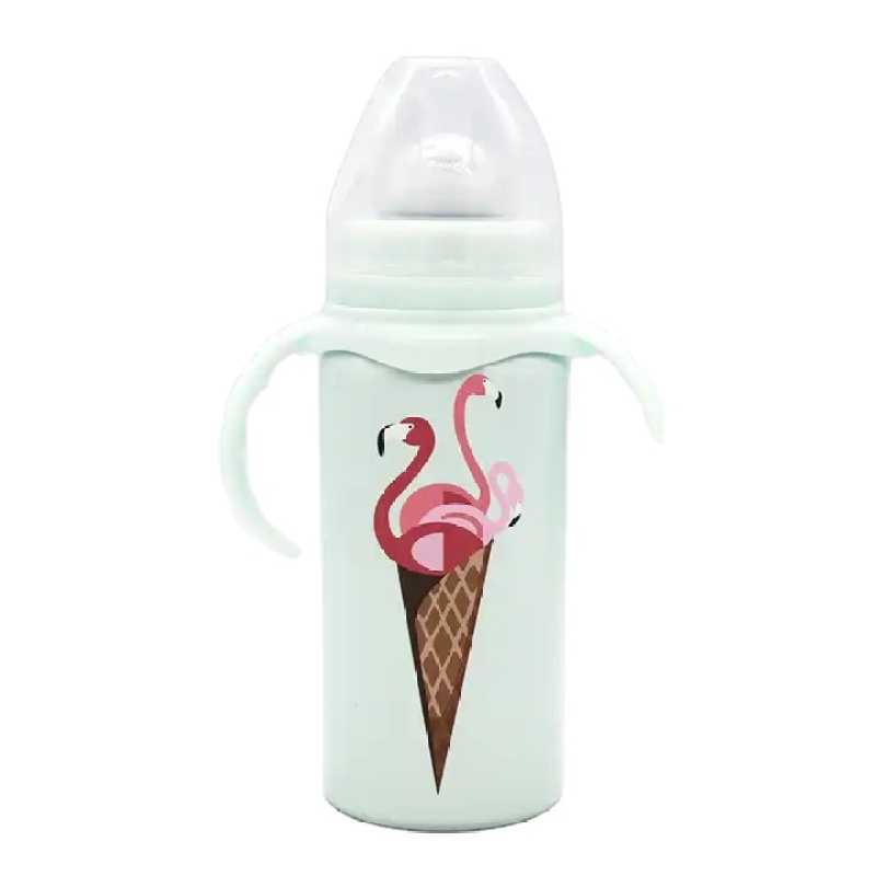 Us Warehouse Wholesale White Diy Blanks Sublimation 8oz Kids Baby Toddler Double Walled Stainless Steel Natural Baby Bottle