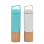 New bamboo base handle water bottle 304 Stainless Steel Portable Outdoor Sports Water Bottle  Bamboo Shell Thermos