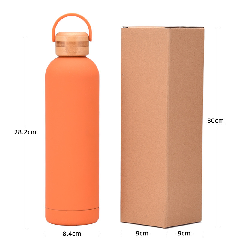 350ML/500ML/750ML Stainless Steel Insulated Vacuum Flasks Sport Thermos With Soft Touch Surface Water Bottle