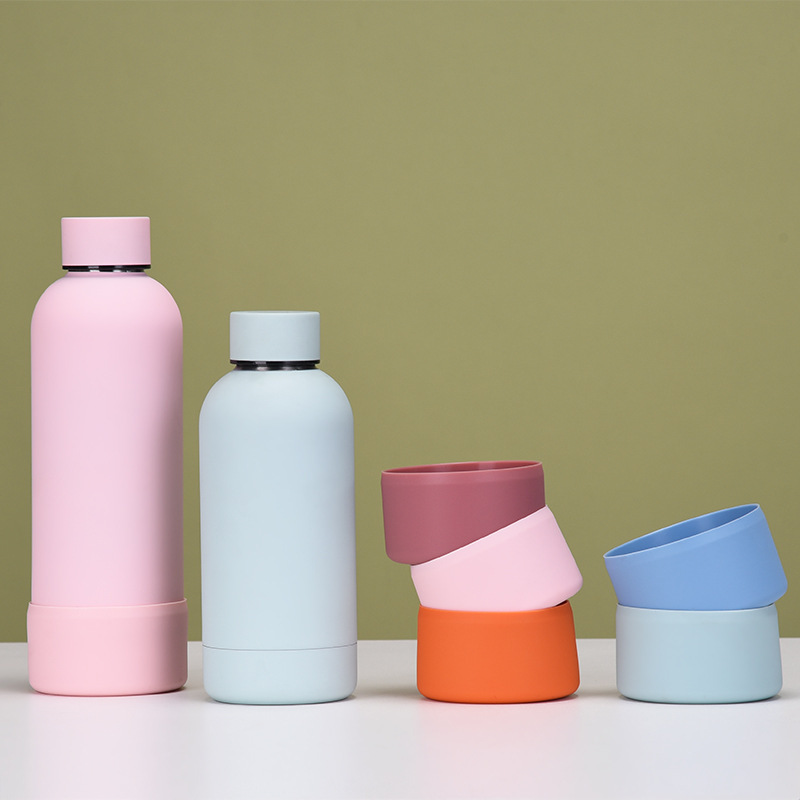 350ML/500ML/750ML Stainless Steel Insulated Vacuum Flasks Sport Thermos With Soft Touch Surface Water Bottle