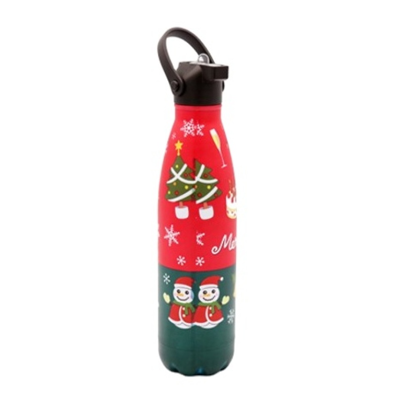 Christmas Design Double Wall Vacuum Flask Insulated Sport Cola Shape 304 Stainless Steel Vacuum Flasks & Thermoses Water Bottle