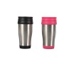 350ML Eco-friendly Promotional Car Cups Double Wall Inner Plastic Outer Stainless Steel Food Grade Travel Mug