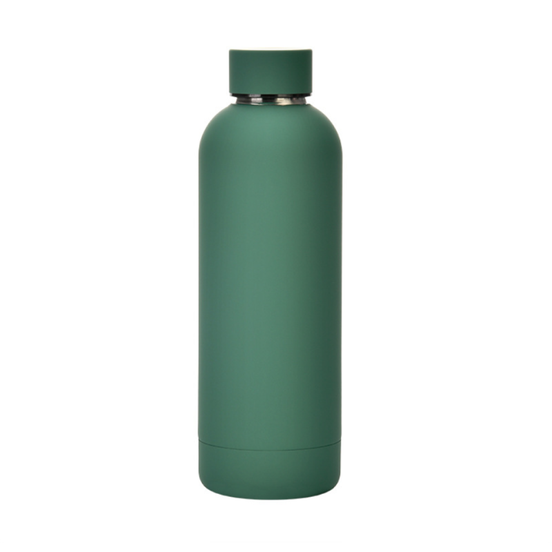 500ml Double Wall Vacuum Flask Rubber Paint Matte Soft Touch Stainless Steel Thermos Water Bottle