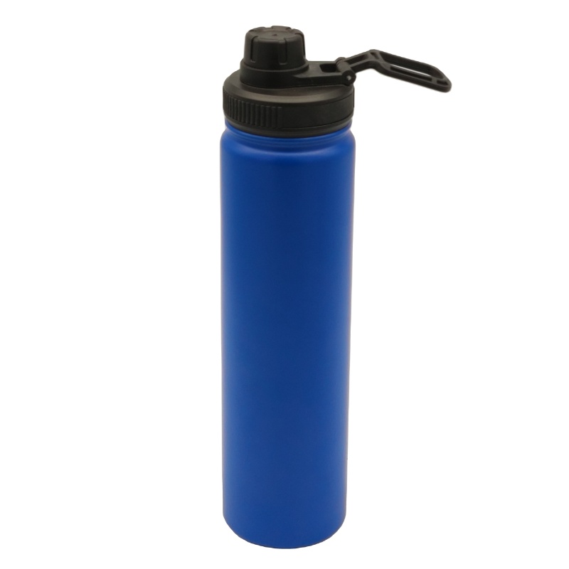 wholesale eco custom colorful double wall thermo flask 750ml stainless steel rubber matte paint outdoor wide mouth water bottle