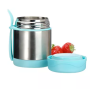 Wholesaler  300ml Food Thermal Container Leak Proof Stainless Steel Baby Kids Vacuum Flask Food Jar with spoon