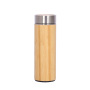 Eco Friendly Stainless Steel Triple Wall Vacuum Flask Insulated With Bamboo sleeve Water Bottle