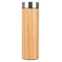 Eco Friendly Stainless Steel Triple Wall Vacuum Flask Insulated With Bamboo sleeve Water Bottle