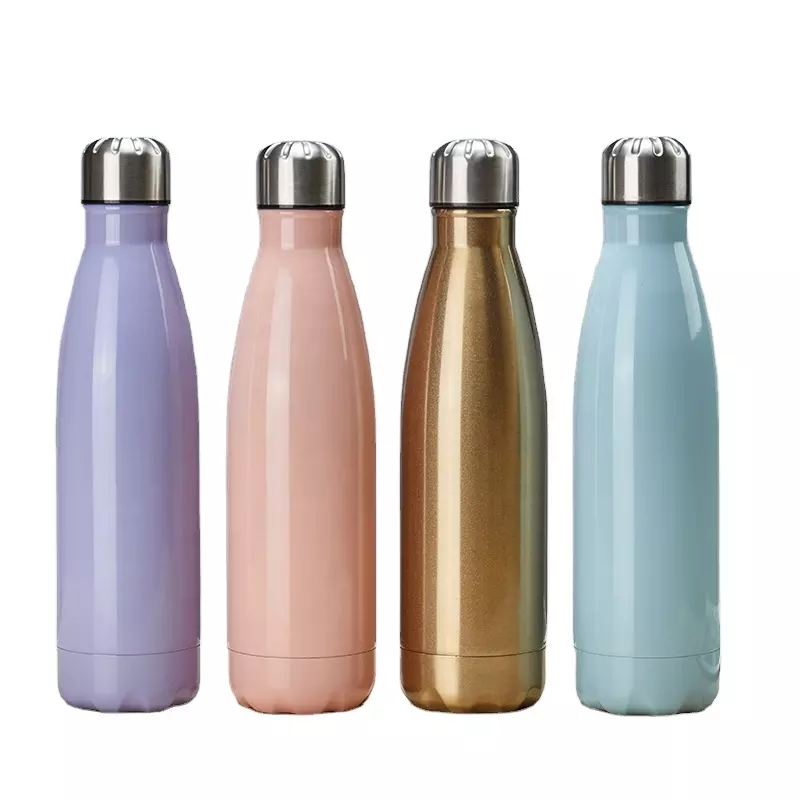 Wholesale Custom Logo 500ml Stainless Steel Sport Cola BPA Free Insulated Water Bottles Double Wall Vacuum Thermos Flask