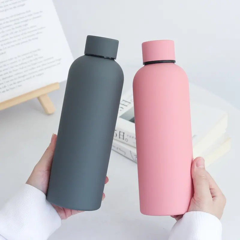 Custom Logo Double Wall Vacuum Insulated Bottles Small Mouth 350ml 500ml 750 1000ml Stainless Steel Sports Water Bottle