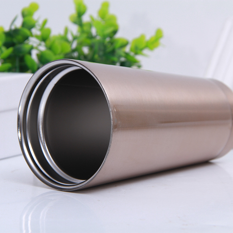 High Quality 500ml Coffee Cup Stainless Steel Keep Hot&Cold Glossy Tumbler Straw