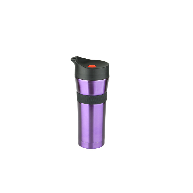 High Quality Double Wall Insulated Wholesale Reusable Coffee Tumbler with Hand Grip and Lid