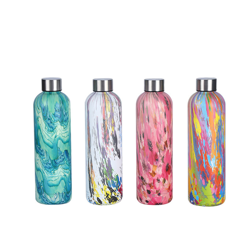 17OZ Stainless Steel Double Wall Insulated Vacuum Flasks With Different Lids Thermos Water Bottle
