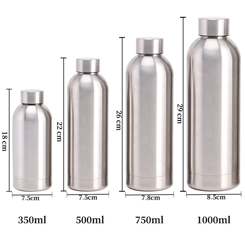 17OZ Stainless Steel Double Wall Insulated Vacuum Flasks With Different Lids Thermos Water Bottle