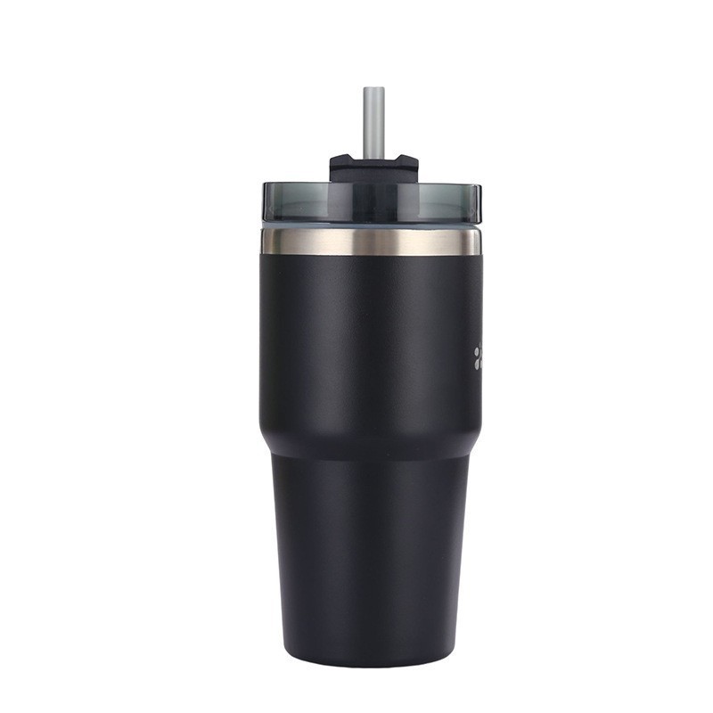 New Arrival Double Wall Thermos Vacuum Insulated Flask Stainless Steel Travel Mug With Straw Lid Coffee Tumbler