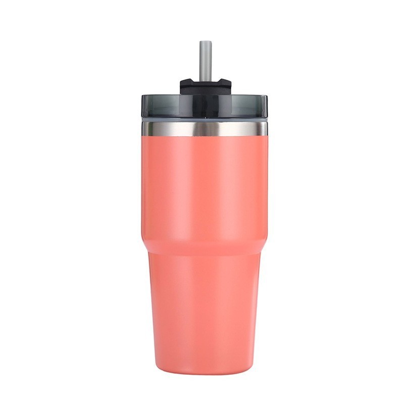 New Arrival Double Wall Thermos Vacuum Insulated Flask Stainless Steel Travel Mug With Straw Lid Coffee Tumbler