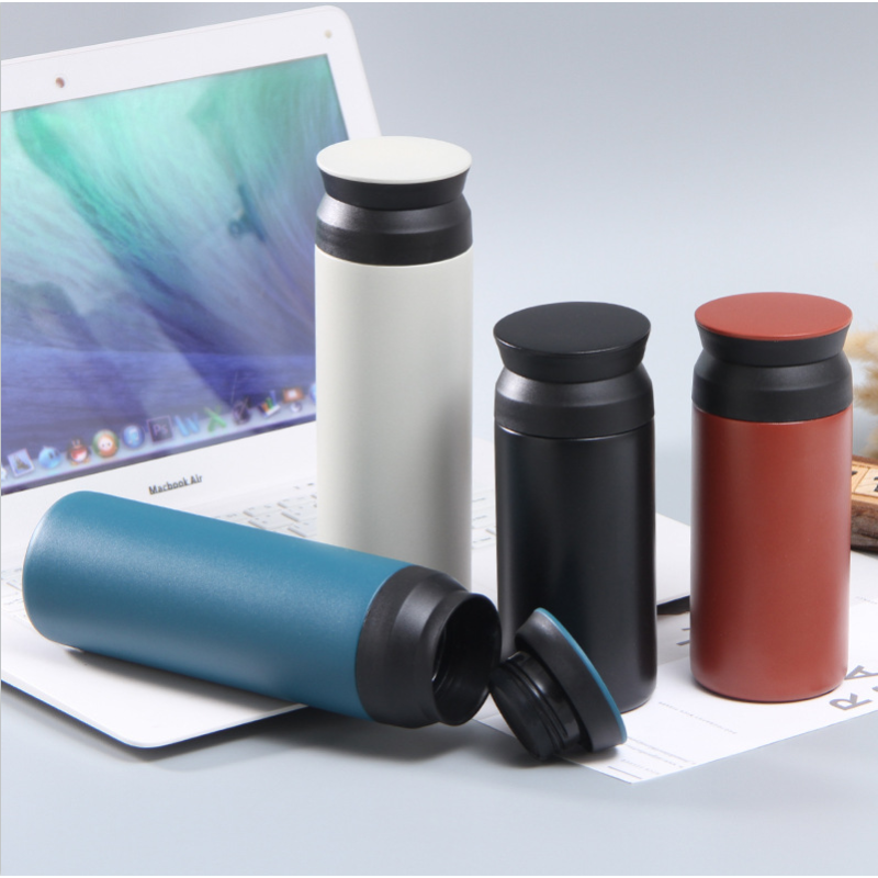 Japanese Style Stainless Steel Double Wall Insulated Vacuum Water Bottle Coffee Mug