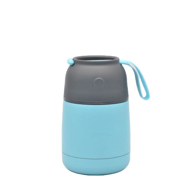 Wholesale BPA Free Stainless Steel Custom Food Container 420ml Double Wall Insulated Lunch Box Kids Food Jar with Spoon