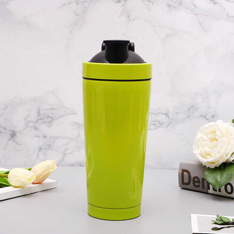 Factory Wholesale Stainless Steel Single Wall Sport Flask Protein Shaker Flask With Ball For GYM Water Bottle