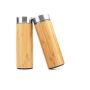 Bamboo Tumbler Insulated Thermos Vacuum Flasks & Thermoses Outdoor Travel Cup Stainless Steel Food Contact Safe Straight Cup