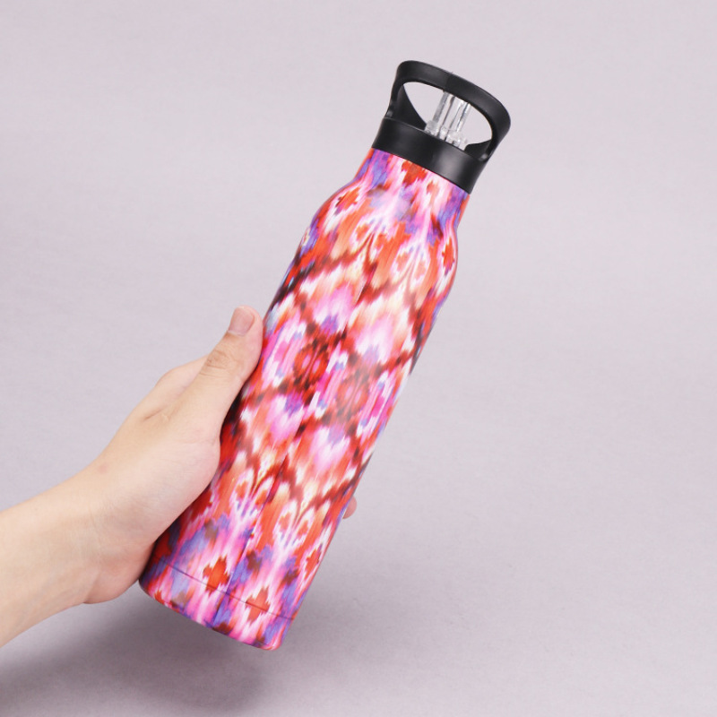 Multiple Capacities Stainless Steel Double Wall Vacuum Cup With Multiple Lids Insulated Thermos Drink Flask Water Bottle