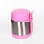 Hot Selling 350 ml Customized Logo Food jar Double Wall Food Flask Vacuum Lunch Box For Kids r with Food Grade fork