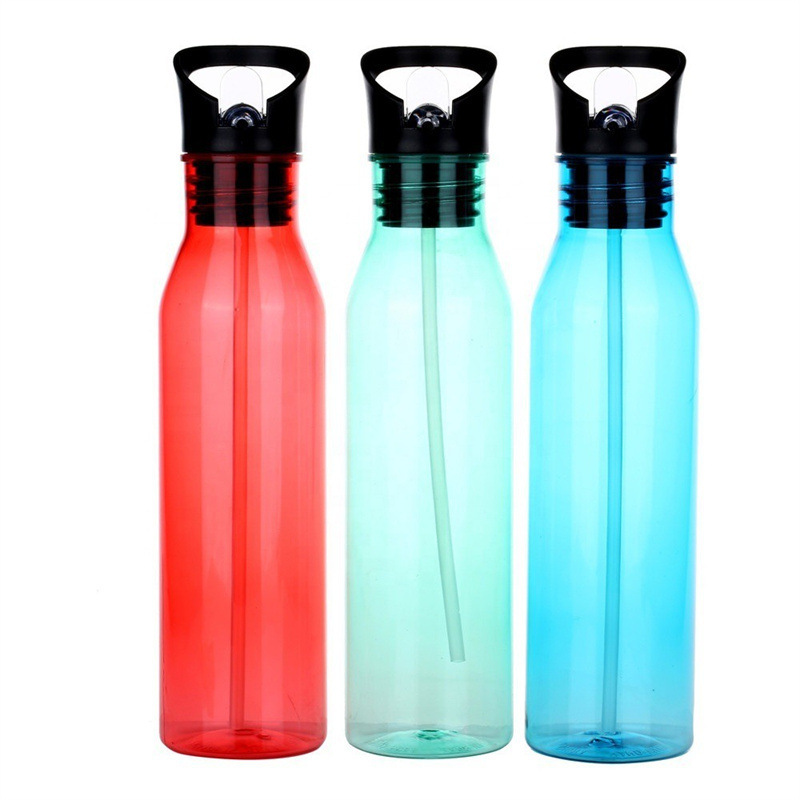 680ml Eco-friendly Material Sport Plastic Single Wall Bottle With Custom Logo Plastic Flask BPA Free Water Bottle