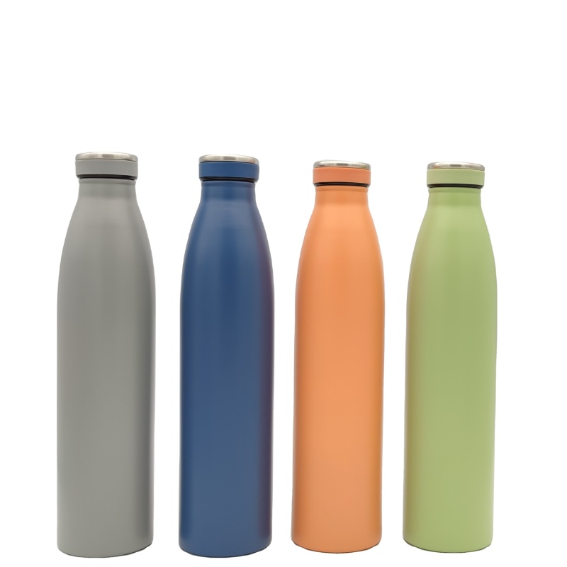 750ml Double Walled Travel Bottle Custom Colors Stainless Steel Vacuum Flask Insulated Water Bottle With Lid