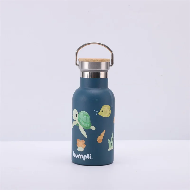 BPA Free Kids Warmer Cup Stainless Steel Double Wall Thermos Vacuum Water Bottle With Straw