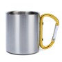 Eco friendly Double Wall Stainless Steel Beer Cup With Carabiner Handle Travel Mug