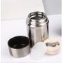 Stainless steel double wall insulted lunch box food jar with carrying bag and folding spoon food storage jar