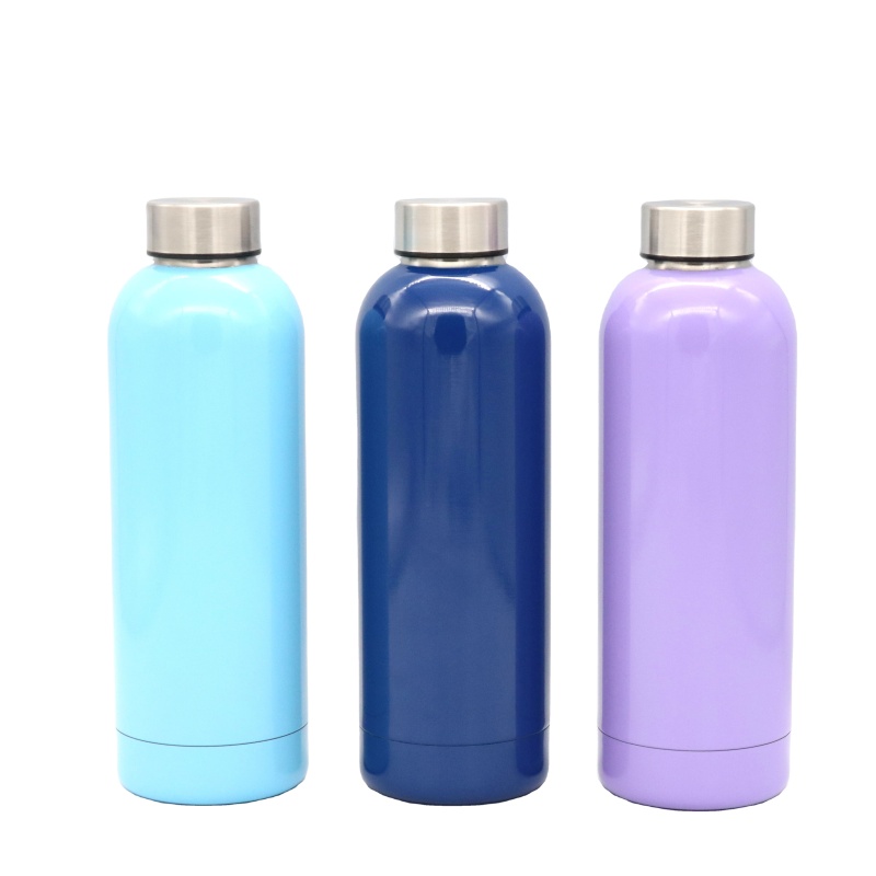 hot selling custom stainless double wall flask vaccum insulate water bottle travel tumbler with button lid