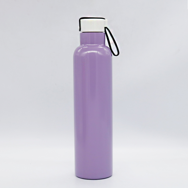 750ml stainless steel thermos cup wholesale silica gel handle small mouth sports water bottle portable