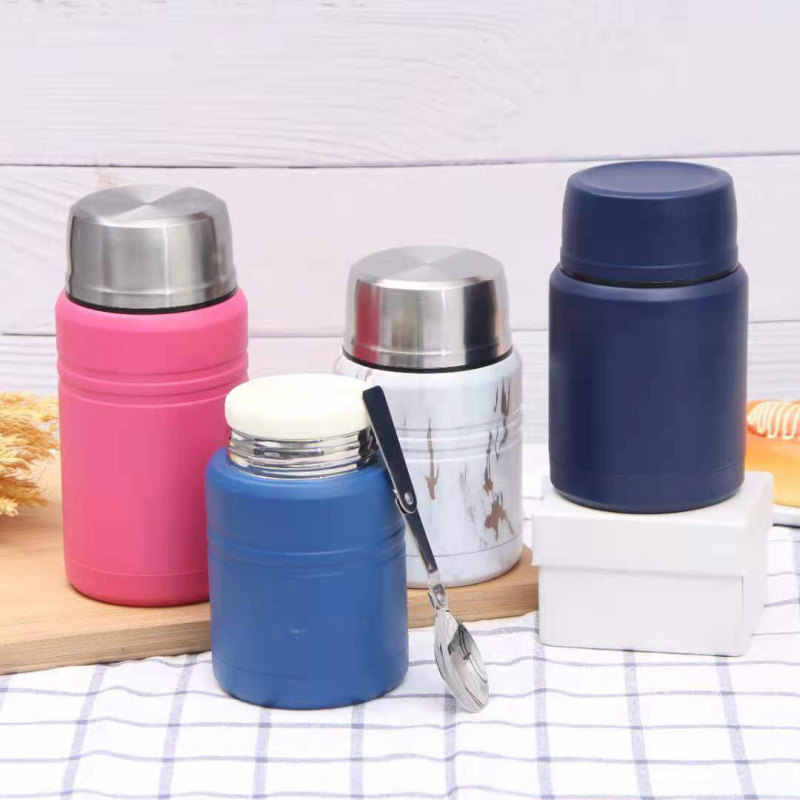 BPA Free Stainless Steel Baby Thermos Lunch Box For Hot Food Insulated Vacuum Food Jar