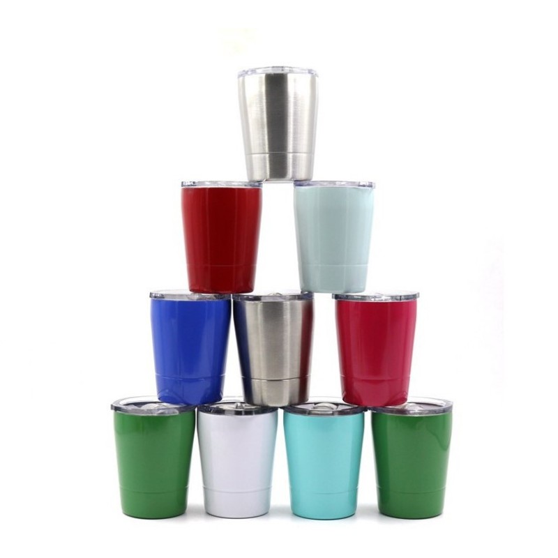 10oz Double Wall Stainless Steel Vacuum Insulated Milk Cup New Design Stackable Cup Travel Mug
