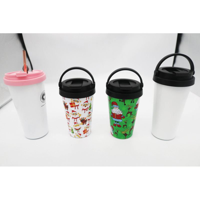 500ml Vacuum Insulated Reusable Coffee Tumbler Cup Customized Tumblers Wholesale Bulk Christmas Mug with Lid