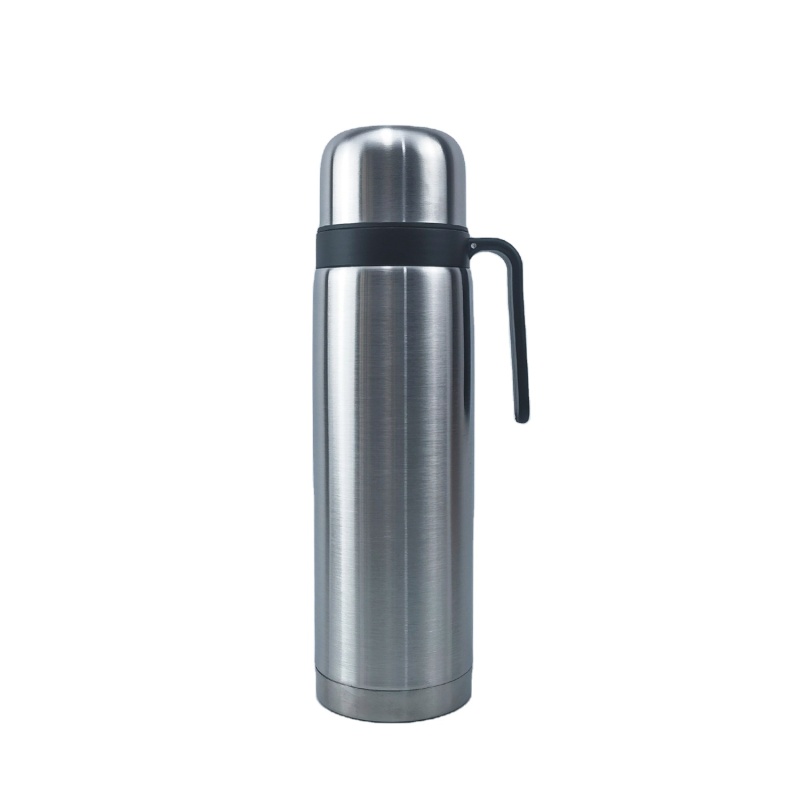 New simple and stylish double-layer stainless steel vacuum bullet thermos cup with handle