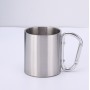 12OZ Double Wall Stainless Steel Travel Mug With Carabiner Handle Camp Cup