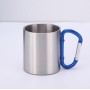 12OZ Double Wall Stainless Steel Travel Mug With Carabiner Handle Camp Cup