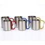 12OZ Double Wall Stainless Steel Travel Mug With Carabiner Handle Camp Cup